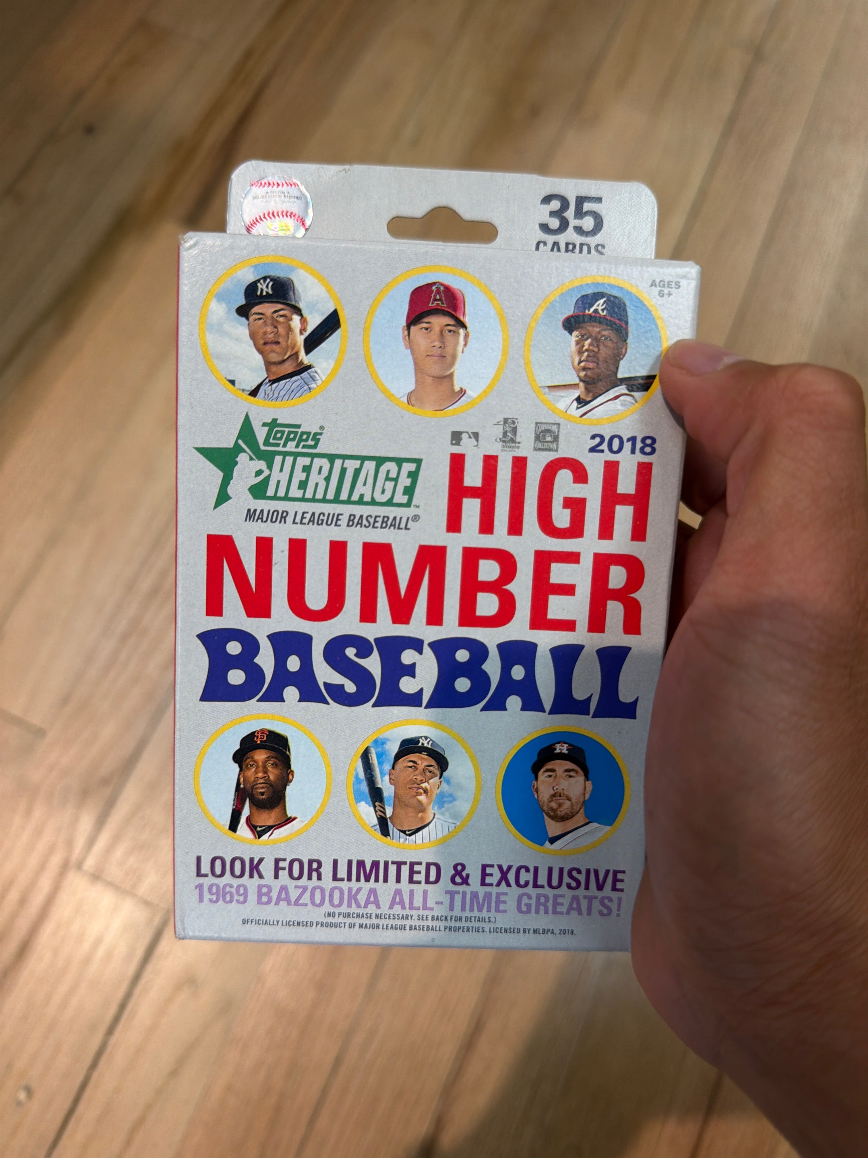 2018 TOPPS HERITAGE HIGH NUMBER HANGER BOX